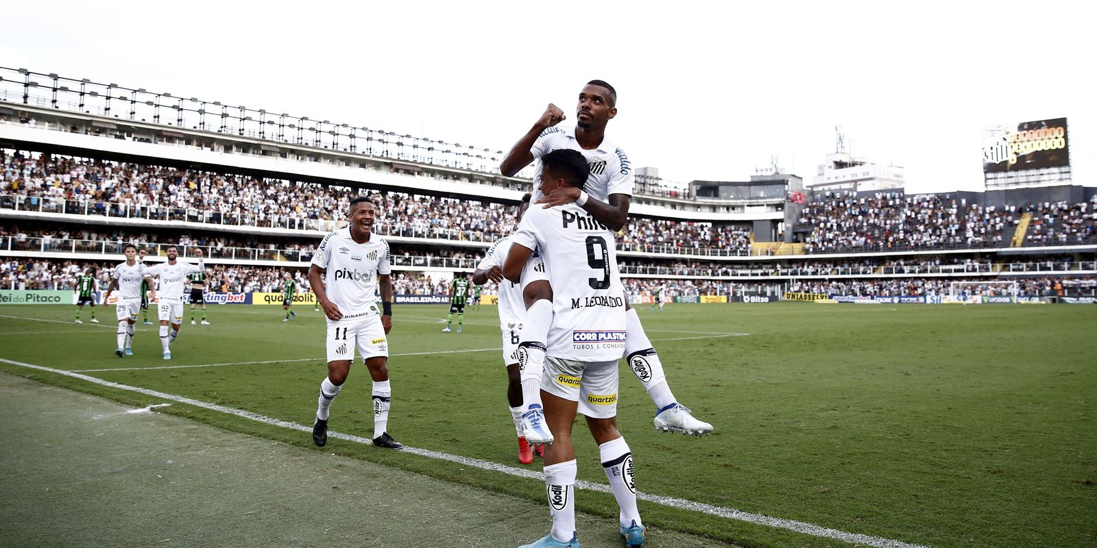 Privado: Santos vence América-MG e vira líder do Brasileiro