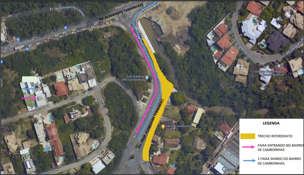 Saída de Camboinhas terá faixa de trânsito interditada para obras