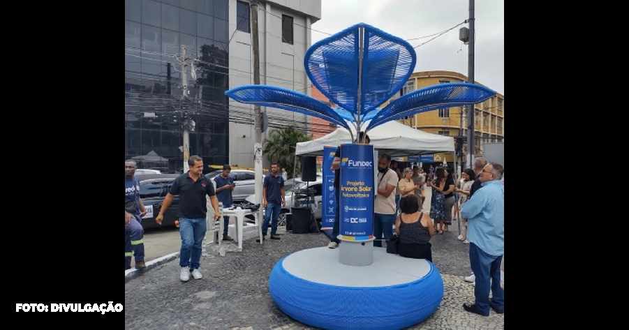 Inovação sustentável: Duque de Caxias adota árvore solar fotovoltaica na Praça Roberto Silveira