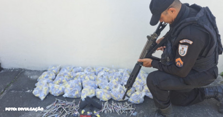 Polícia Militar em Maricá resultou na apreensão de expressiva quantidade de drogas