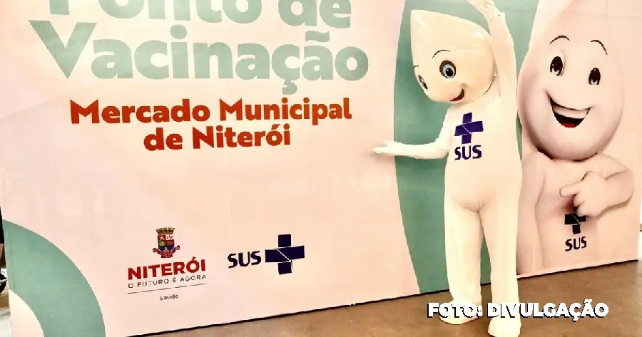 Vacinação contra Gripe em Niterói é sucesso no Mercado Municipal