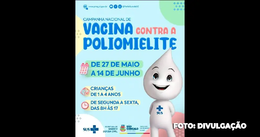 Campanha de Vacinação contra Poliomielite em São Gonçalo