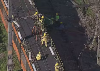 Dez homens armados invadem linha do trem e roubam mais de 600 metros de cabo no Rio