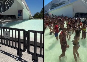 Museu do Amanhã fecha espelho d’água após ‘invasão’ de foliões
