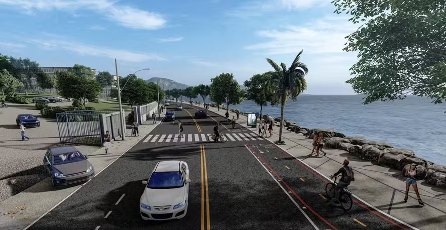 Nova ciclofaixa será implantada na Praia da Boa Viagem, em