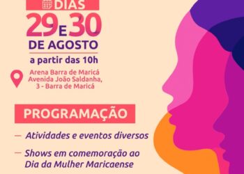 Prefeitura de Maricá promove programação pelo Dia da Mulher Maricaense nos dias 29 e 30 de agosto