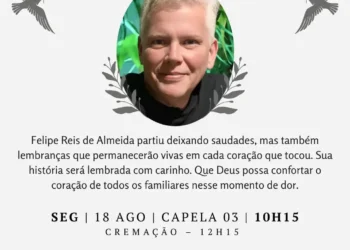 É com profundo pesar que a Associação ViverBem comunica o falecimento de seu presidente, Felipe Almeida, ocorrido hoje, 18 de agosto de 2025.
