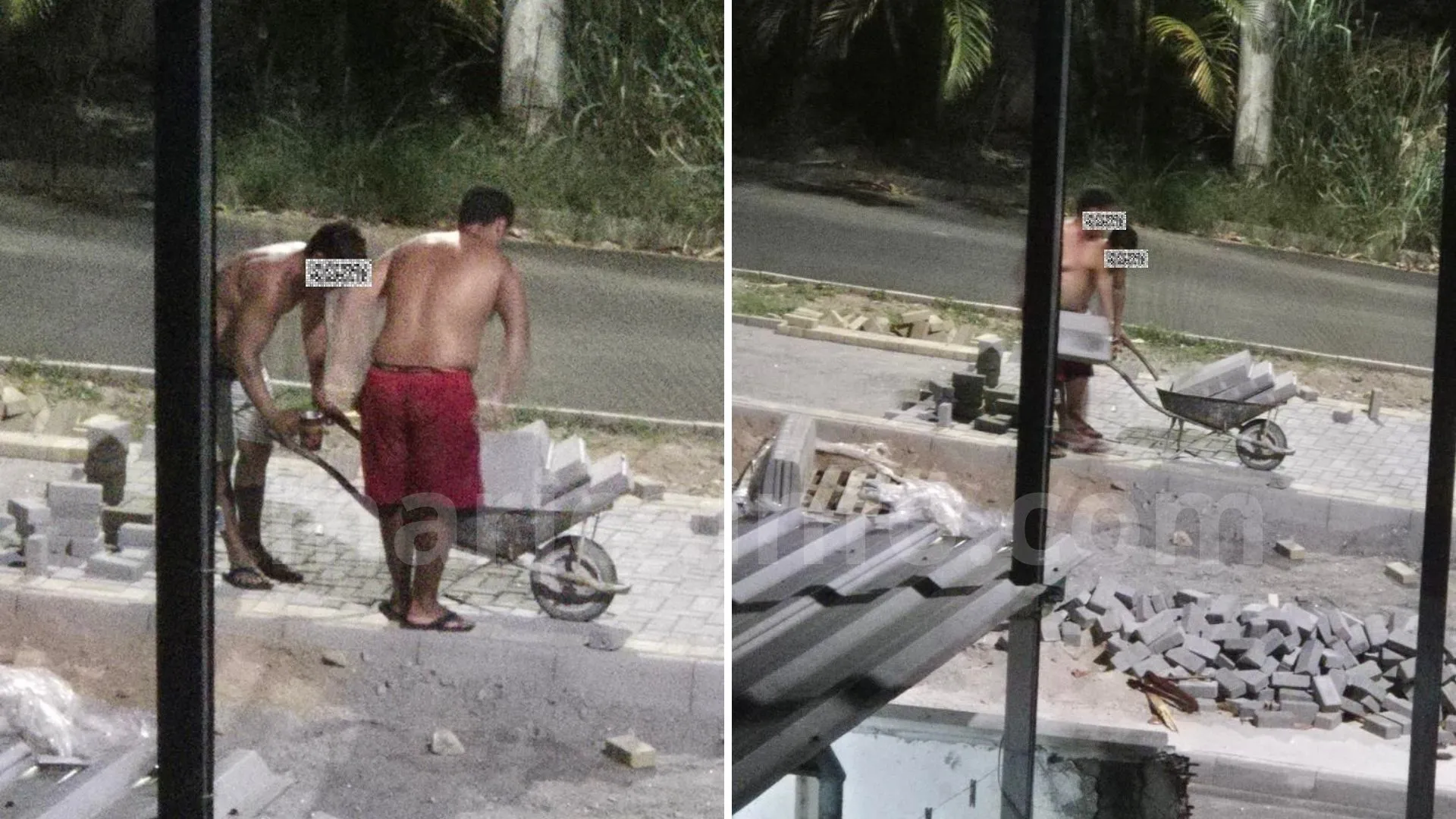 Moradores flagram furto de materiais de obra pública em Maricá e cobram mais fiscalização e providências das autoridades.