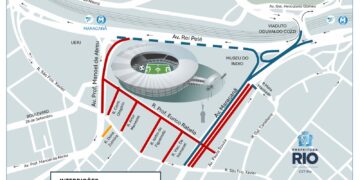 CET-Rio: interdições de trânsito no entorno do Maracanã para jogo Flamengo x Remo