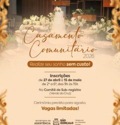 São Gonçalo abre inscrições para sexta edição do Casamento Comunitário