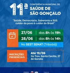 Inscrições para XI Conferência Municipal de Saúde de São Gonçalo abrem nesta quarta-feira